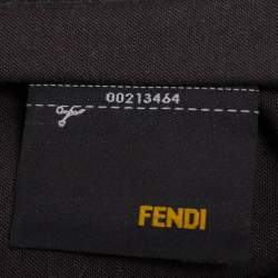 Fendi Black Zuchino Coated Canvas and Leather Trim Messenger