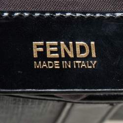 Fendi Black Zuchino Coated Canvas and Leather Trim Messenger