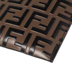 مملوكة مسبقًا حقيبة ماسنجر فندي جلد بني بنقشة الشعار أف أف