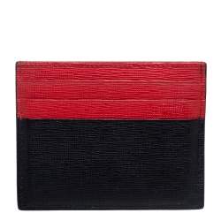 مملوكة مسبقًا Fendi Tricolor Leather Monster Eye Card Holder
