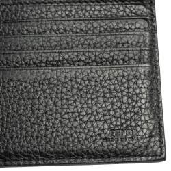 Fendi Grey Leather Cut Out Bifold Wallet