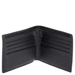 Fendi Grey Leather Cut Out Bifold Wallet