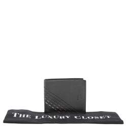 Fendi Grey Leather Cut Out Bifold Wallet