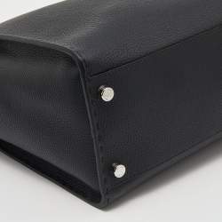 Pre Owned Fendi Black Leather ISeeU Medium Peekaboo Monster Bag 