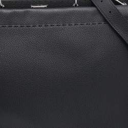 Pre Owned Fendi Black Leather ISeeU Medium Peekaboo Monster Bag 
