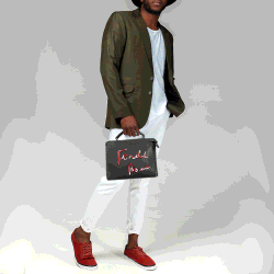 Pre Owned Fendi Grey Leather Mini Peekaboo Fit Bag