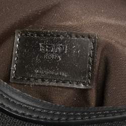 Pre Owned حقيبة فندي لوي جلد وقماش أسود صغيرة