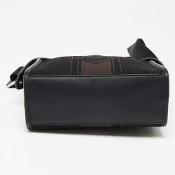 Pre Owned حقيبة فندي لوي جلد وقماش أسود صغيرة