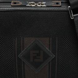 Pre Owned حقيبة فندي لوي جلد وقماش أسود صغيرة