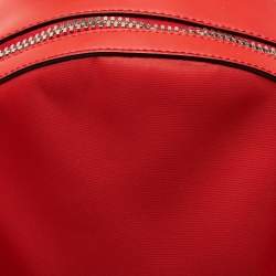 Fendi Red/Black Nylon and Leather Face No Words Emoticon Backpack