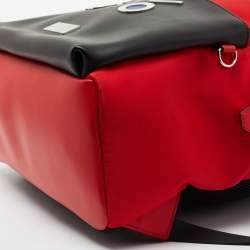 Fendi Red/Black Nylon and Leather Face No Words Emoticon Backpack