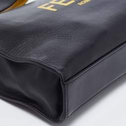 Fendi Black Leather Zip Pouch
