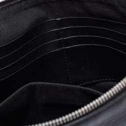 Fendi Black Leather Zip Pouch