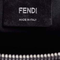 Fendi Black Leather Zip Pouch