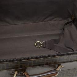 Fendi Tobacco Zucca Coated Canvas And Leather Carry On Luggage Suitcase