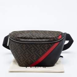 Fendi Multicolor Zucca Coated Canvas And Leather FF Motif Belt Bag