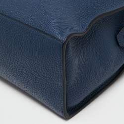 Pre Owned Fendi Blue Selleria Leather Lui Briefcase