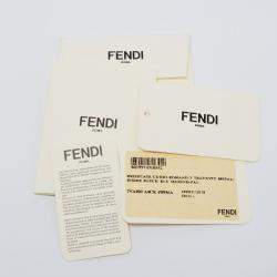 Pre Owned Fendi Blue Selleria Leather Lui Briefcase