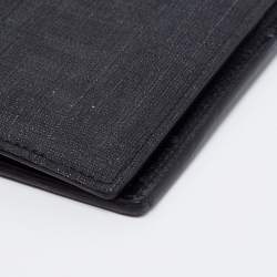 Fendi Black Coated Canvas Long Wallet
