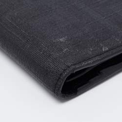 Fendi Black Coated Canvas Long Wallet
