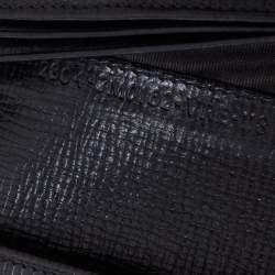 Fendi Black Coated Canvas Long Wallet