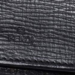 Fendi Black Coated Canvas Long Wallet