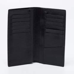 Fendi Black Coated Canvas Long Wallet