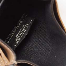 Pre Owned Fendi Tri Color FF Embossed Leather Card Holder