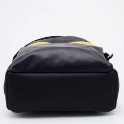Fendi Black Nylon and Leather Monster Eyes Backpack