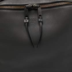 Fendi Grey Selleria Leather Lui Briefcase