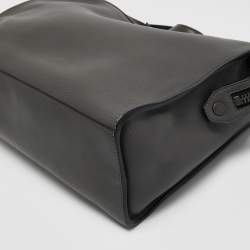 Fendi Grey Selleria Leather Lui Briefcase