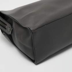 Fendi Grey Selleria Leather Lui Briefcase
