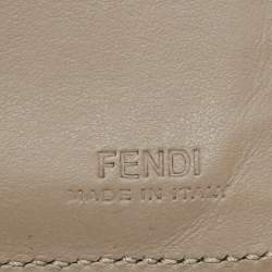 مملوكة مسبقًا Fendi Black/Brown Zucca Leather Bifold Compact Wallet