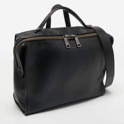 Fendi Black Leather Lui Briefcase