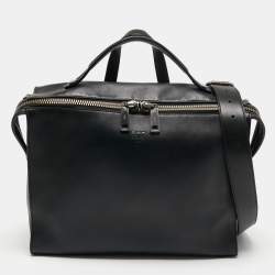 Fendi Black Leather Lui Briefcase
