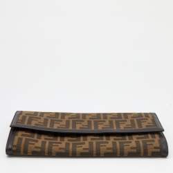 Fendi Brown Zucca Canvas and Leather Travel Clutch