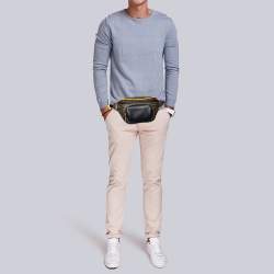 Fendi Brown/Black Zucca Coated Canvas and Leather Front Pocket Belt Bag