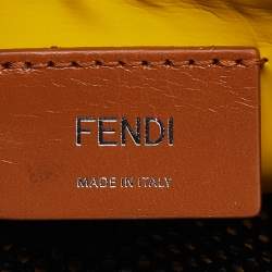 Fendi Brown/Black Zucca Coated Canvas and Leather Front Pocket Belt Bag