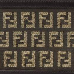 Fendi Brown Zucchino Canvas Bi-Fold Wallet