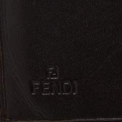 Fendi Brown Zucchino Canvas Bi-Fold Wallet