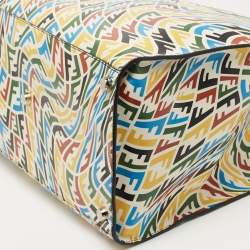 Fendi x Sarah Coleman Multicolor FF Vertigo Leather Shopper Tote