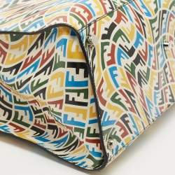 Fendi x Sarah Coleman Multicolor FF Vertigo Leather Shopper Tote