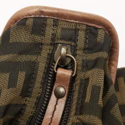 Fendi Brown Tobacco Zucca Nylon Messenger Bag