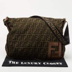 Fendi Brown Tobacco Zucca Nylon Messenger Bag