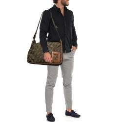 Fendi Brown Tobacco Zucca Nylon Messenger Bag