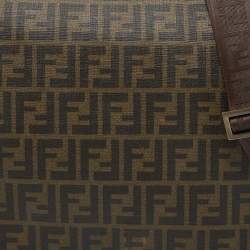 Fendi Tobacco Zucca Coated Canvas Spalmati Messenger Bag
