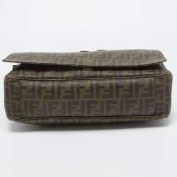 Fendi Tobacco Zucca Coated Canvas Spalmati Messenger Bag
