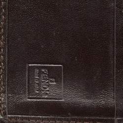 Fendi Tobacco Zucca Canvas and Leather Trifold Compact Wallet
