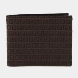 Fendi Black/Tobacco Zucca Canvas Bifold Wallet