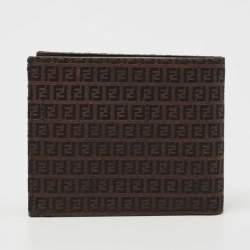 Fendi Black/Tobacco Zucca Canvas Bifold Wallet